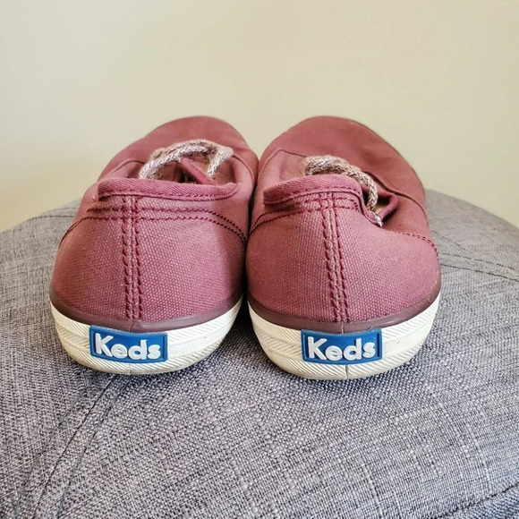 KEDS | Maroon Canvas Lace Up Ortholite Flat Sneakers (Size 10) - Picture 7 of 7